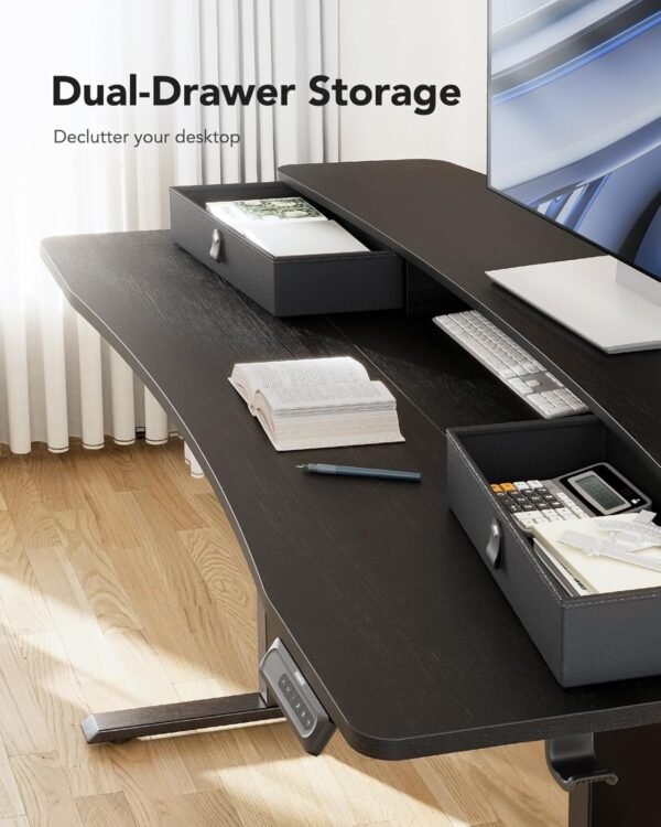 HUANUO HNESD27B Electric Standing Desk Review with Features Analysis HUANUO HNESD27B Electric Standing Desk Review with Features Analysis