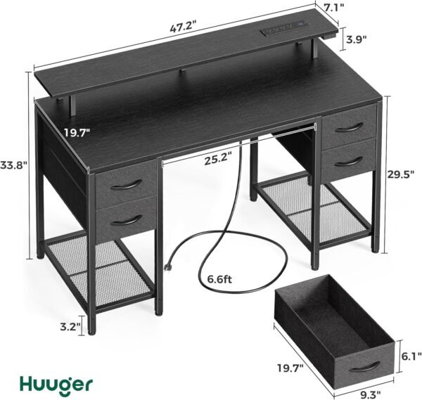 Huuger Computer Desk Model 47 Inch Review: Features and Setup Insights Huuger Computer Desk Model 47 Inch Review: Features and Setup Insights