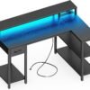 SUPERJARE EU7035BC L Shaped Desk Review with LED Features