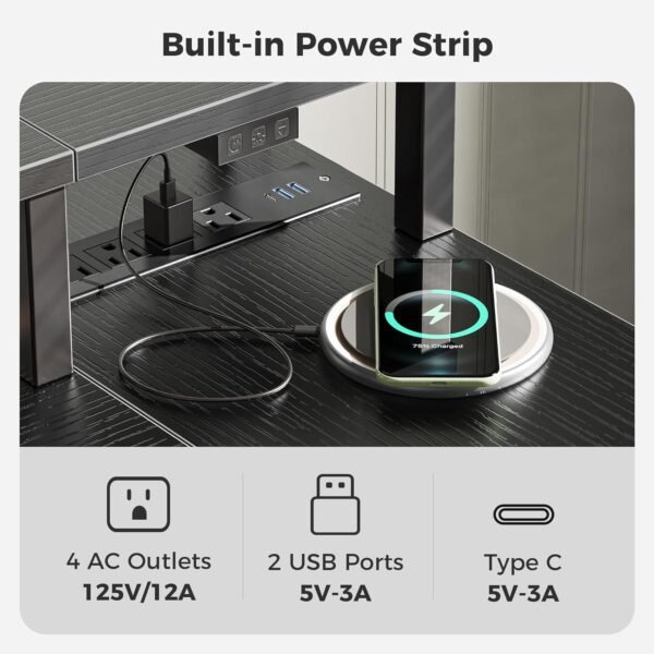 SUPERJARE EU7035BC L Shaped Desk Review with LED Features
