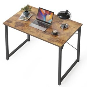 CubiCubi Computer Desk, 32 inch Small Home Office Desk for Small Spaces, Modern Simple Style for Home, Office, Study, Writing, Vintage CubiCubi Computer Desk, 32 inch Small Home Office Desk for Small Spaces, Modern Simple Style for Home, Office, Study, Writing, Vintage