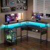 Rolanstar hq-dnzh016-02 Gaming Desk Review: LED Lights, Power Outlets, Storage Rolanstar hq-dnzh016-02 Gaming Desk Review: LED Lights, Power Outlets, Storage