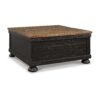 Signature Design by Ashley Valebeck Square Lift Top Cocktail Table, Black Signature Design by Ashley Valebeck Square Lift Top Cocktail Table, Black