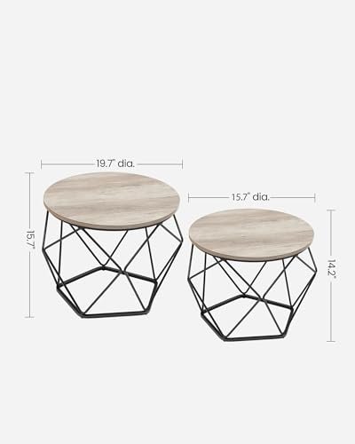 VASAGLE ULET040B02 Small Coffee Table Set Review - Modern Design Insights