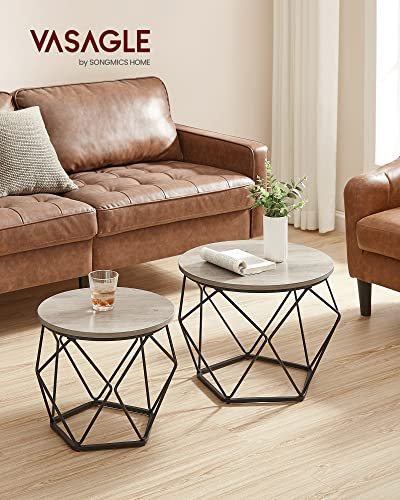 VASAGLE ULET040B02 Small Coffee Table Set Review - Modern Design Insights