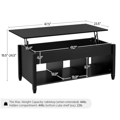 Yaheetech 338ECBA65-994d03f4bd Black Coffee Table Review with Lift-Top Features