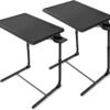 Adjustable TV Tray Table - TV Dinner Tray on Bed & Sofa, Comfortable Folding Table with 6 Height & 3 Tilt Angle Adjustments by HUANUO (2 pack) Adjustable TV Tray Table - TV Dinner Tray on Bed & Sofa, Comfortable Folding Table with 6 Height & 3 Tilt Angle Adjustments by HUANUO (2 pack)