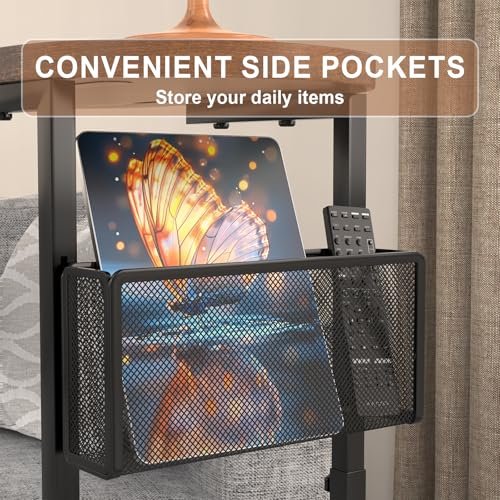 alentar Couch Arm Table Review Adjustable Height TV Tray with Storage Baskets DSTP-1 alentar Couch Arm Table Review Adjustable Height TV Tray with Storage Baskets DSTP-1