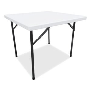 Alera ALEPT36SW 36 in. x 36 in. x 29.25 in. Square Plastic Folding Table - White Alera ALEPT36SW 36 in. x 36 in. x 29.25 in. Square Plastic Folding Table - White