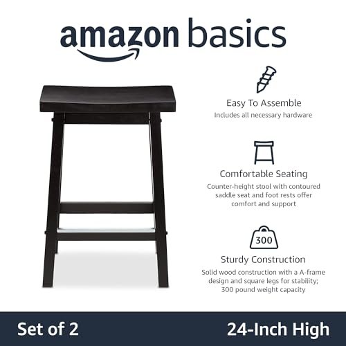 Amazon Basics 24 Inch Counter Stool Review Durable Solid Wood Kitchen Barstool Set Amazon Basics 24 Inch Counter Stool Review Durable Solid Wood Kitchen Barstool Set