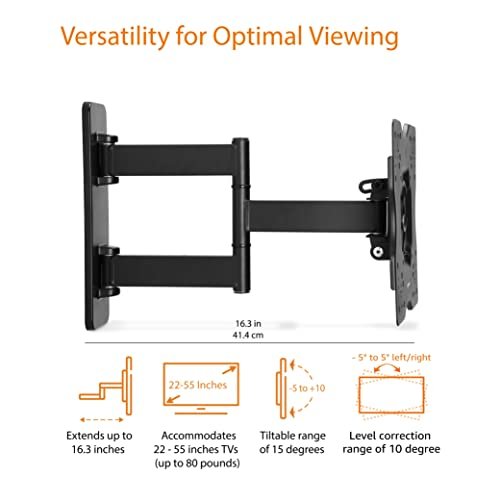 Amazon Basics Full Motion TV Mount Review Best for 26 to 55 Inch TVs Amazon Basics Full Motion TV Mount Review Best for 26 to 55 Inch TVs