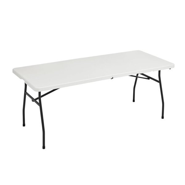 Amazon Basics Heavy Duty Portable Folding Table 6 ft with Carrying Handle, Indoor & Outdoor, White Amazon Basics Heavy Duty Portable Folding Table 6 ft with Carrying Handle, Indoor & Outdoor, White