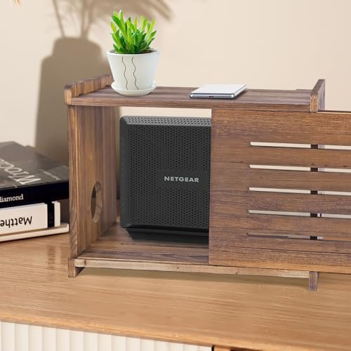 BEARUT Router Shelf Review Solid Wood Projector Stand with Cable Management BEARUT Router Shelf Review Solid Wood Projector Stand with Cable Management
