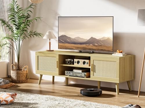 Boho TV Stand Review SUPERJARE for 65 Inch TVs with Adjustable Shelves and Storage Boho TV Stand Review SUPERJARE for 65 Inch TVs with Adjustable Shelves and Storage