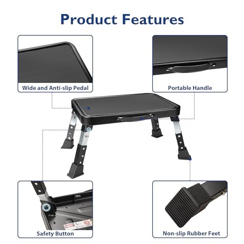 BONTEC Folding Step Stool Review 3-Level Adjustable Portable Heavy Duty Ladder BONTEC Folding Step Stool Review 3-Level Adjustable Portable Heavy Duty Ladder