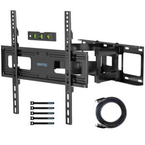 BONTEC Full Motion TV Wall Mount for 23-70 inch LED OLED LCD UHD Flat Curved TVs, Tilt Swivel Dual Articulating 6 Arms TV Bracket Supports Up to 99 lbs, Max VESA 400x400 mm,... BONTEC Full Motion TV Wall Mount for 23-70 inch LED OLED LCD UHD Flat Curved TVs, Tilt Swivel Dual Articulating 6 Arms TV Bracket Supports Up to 99 lbs, Max VESA 400x400 mm,...