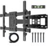 BONTEC Full Motion TV Wall Mount for 32-85 inch LED LCD OLED Flat Curved Screen TVs, Swivel Tilt TV Mount Bracket with Articulating Dual Arms Hold up to 132lbs, Max VESA...