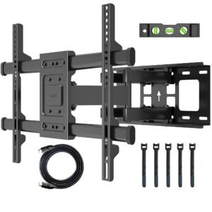 BONTEC Full Motion TV Wall Mount for 32-85 inch LED LCD OLED Flat Curved Screen TVs, Swivel Tilt TV Mount Bracket with Articulating Dual Arms Hold up to 132lbs, Max VESA... BONTEC Full Motion TV Wall Mount for 32-85 inch LED LCD OLED Flat Curved Screen TVs, Swivel Tilt TV Mount Bracket with Articulating Dual Arms Hold up to 132lbs, Max VESA...