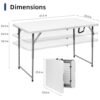 Byliable 4FT Folding Table Review Portable Heavy Duty Plastic for Indoor Outdoor Use