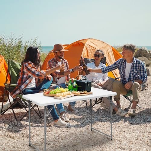 Byliable 4FT Folding Table Review Portable Heavy Duty Plastic for Indoor Outdoor Use