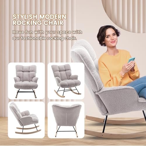 Comfy Nursery Glider Chair SAETSFEG Review Ergonomic Design and Cozy Sherpa Comfort Comfy Nursery Glider Chair SAETSFEG Review Ergonomic Design and Cozy Sherpa Comfort