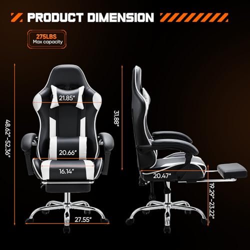 DUMOS Oversized Gaming Chair Review Ergonomic PU Leather Recliner with Footrest DUMOS Oversized Gaming Chair Review Ergonomic PU Leather Recliner with Footrest