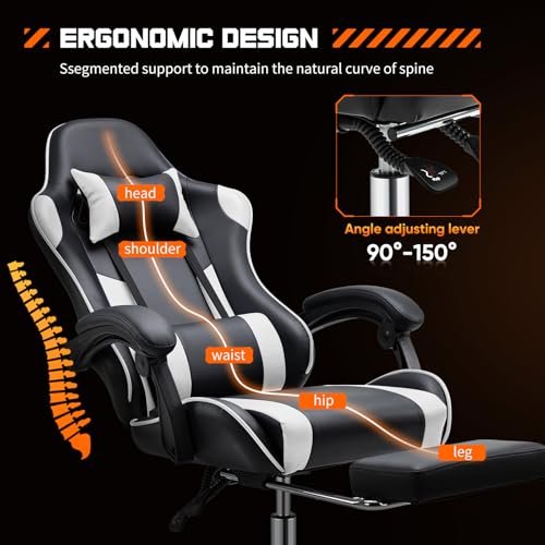 DUMOS Oversized Gaming Chair Review Ergonomic PU Leather Recliner with Footrest DUMOS Oversized Gaming Chair Review Ergonomic PU Leather Recliner with Footrest