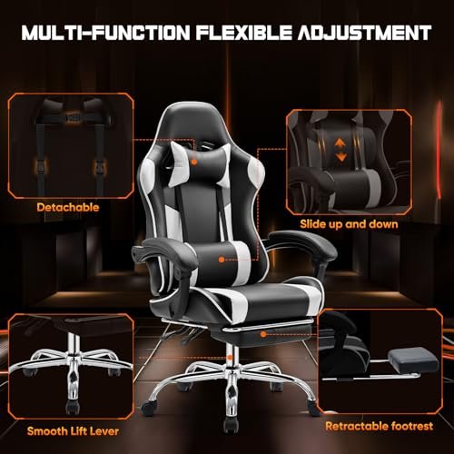 DUMOS Oversized Gaming Chair Review Ergonomic PU Leather Recliner with Footrest DUMOS Oversized Gaming Chair Review Ergonomic PU Leather Recliner with Footrest
