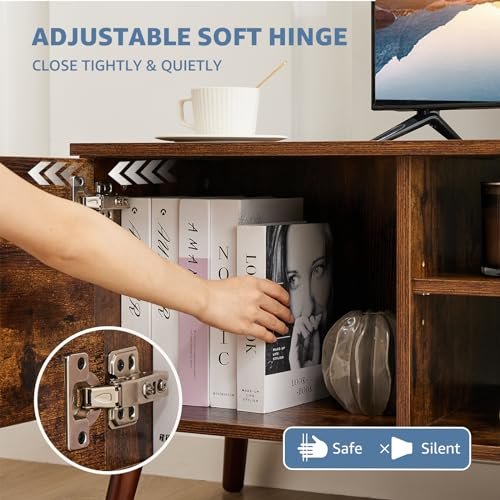 DUMOS TV Stand Review Best Mid Century Modern Entertainment Center with Storage