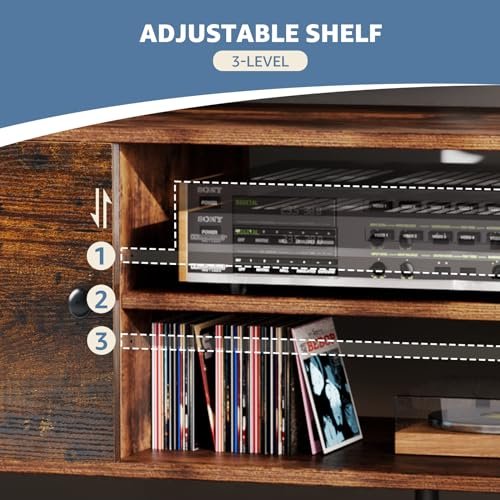 DUMOS TV Stand Review Best Mid Century Modern Entertainment Center with Storage