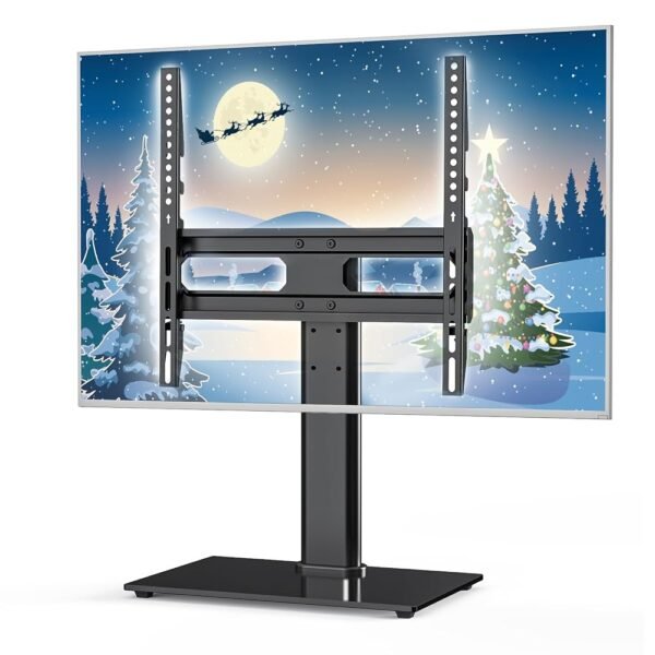 DUMOS Universal TV Stand Mount, Adjustable TV Stand with Cable Management for 26-55 Inch TVs, Holds Up to 99 LBS, 3 Height Adjustability, Max VESA 400x400mm - Great for Home...