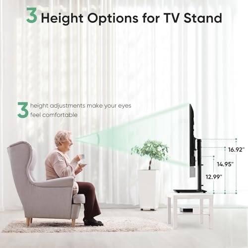 DUMOS Universal TV Stand Review Adjustable Mount for 26-55 Inch TVs with Cable Management