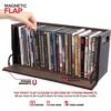 DVD Storage Box Review Stock Your Home Faux Leather Organizer with Magnetic Flap and Stackable Design