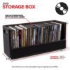 DVD Storage Box Review Stock Your Home Faux Leather Organizer with Magnetic Flap and Stackable Design