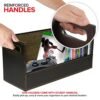 DVD Storage Box Review Stock Your Home Faux Leather Organizer with Magnetic Flap and Stackable Design