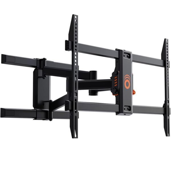 ECHOGEAR Full Motion Articulating TV Wall Mount Bracket for TVs Up to 82" - Smooth Extension, Swivel, & Tilt - Wall Template for Easy Install - Centers & Levels After Mounting...