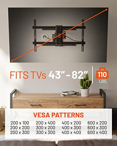 ECHOGEAR Full Motion TV Wall Mount Review Best for 42 to 82 Inch Screens