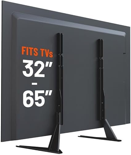ECHOGEAR TV Legs Replacement TV Stand for Screens Up to 65" - Foldable TV Bracket Includes Hardware, Anti-Slip & Non-Scratch Pads - Easy 3-Step Install TV Feet w/Wide VESA... ECHOGEAR TV Legs Replacement TV Stand for Screens Up to 65" - Foldable TV Bracket Includes Hardware, Anti-Slip & Non-Scratch Pads - Easy 3-Step Install TV Feet w/Wide VESA...