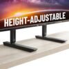 ECHOGEAR Universal Large TV Stand - Height Adjustable Base for TVs up to 77" - Wobble-Free Replacement Stand Works w/Any TV Including Vizio, TCL, Samsung & More - Flat Design...