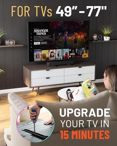 ECHOGEAR Universal Large TV Stand Review Stable Adjustable Base for TVs up to 77 Inches