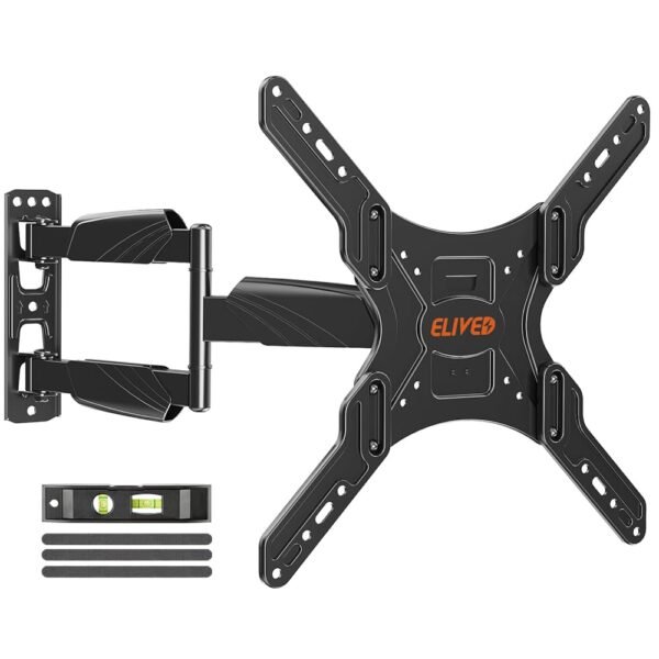 ELIVED UL Listed TV Wall Mount for Most 26-60 Inch TVs, Swivel and Tilt Full Motion TV Mount with Single Stud Perfect Center Design, Wall Mount Bracket Max VESA 400x400mm, Holds... ELIVED UL Listed TV Wall Mount for Most 26-60 Inch TVs, Swivel and Tilt Full Motion TV Mount with Single Stud Perfect Center Design, Wall Mount Bracket Max VESA 400x400mm, Holds...