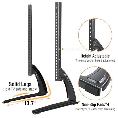 ELIVED Universal Tabletop TV Stand Review Best Adjustable Mount for 27 to 55 Inch TVs