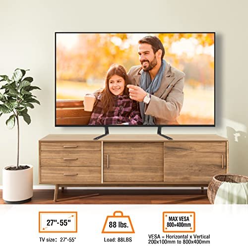 ELIVED Universal Tabletop TV Stand Review Best Adjustable Mount for 27 to 55 Inch TVs