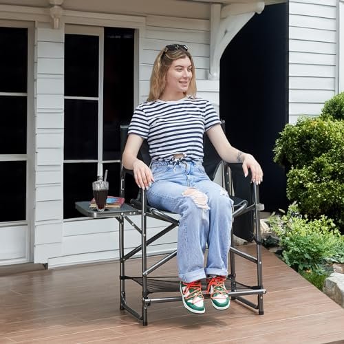 EVER ADVANCED Directors Chair Review Comfortable Foldable Design with Side Table and Cup Holder EVER ADVANCED Directors Chair Review Comfortable Foldable Design with Side Table and Cup Holder