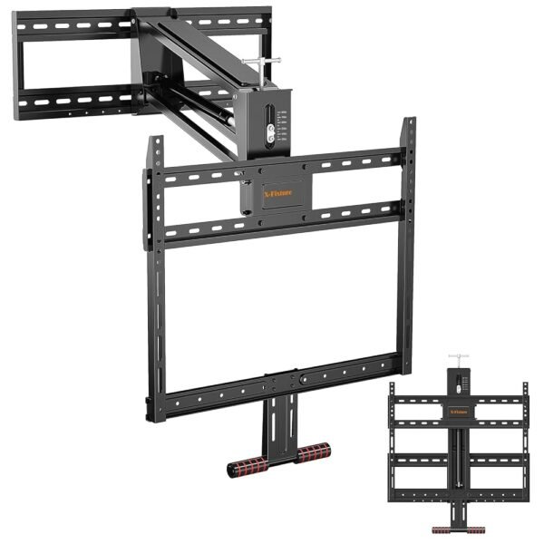 Fireplace Pull Down TV Mount Over Fireplace with Height Adjust for Most 43" - 80" TVs, Max VESA 600x400mm, up to 80lbs, Above Fireplaces TV Mount Fireplace Pull Down TV Mount Over Fireplace with Height Adjust for Most 43" - 80" TVs, Max VESA 600x400mm, up to 80lbs, Above Fireplaces TV Mount