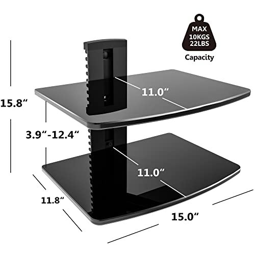 Fitueyes 2 Tier Floating Shelves Review Best Wall Mount Audio Video Shelving Fitueyes 2 Tier Floating Shelves Review Best Wall Mount Audio Video Shelving