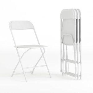 Flash Furniture Hercules Series Plastic Folding Chair - White - 4 Pack 650LB Weight Capacity Comfortable Event Chair-Lightweight Folding Chair Flash Furniture Hercules Series Plastic Folding Chair - White - 4 Pack 650LB Weight Capacity Comfortable Event Chair-Lightweight Folding Chair