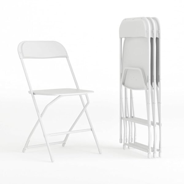 Flash Furniture Hercules Series Plastic Folding Chair - White - 4 Pack 650LB Weight Capacity Comfortable Event Chair-Lightweight Folding Chair Flash Furniture Hercules Series Plastic Folding Chair - White - 4 Pack 650LB Weight Capacity Comfortable Event Chair-Lightweight Folding Chair