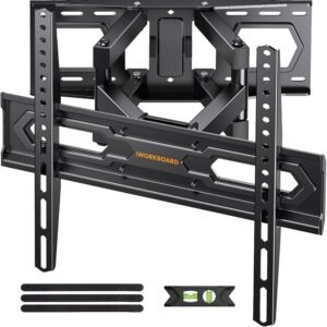 Full Motion 32-65 inch TV Wall Mount 55 TV Bracket, Dual articulating Arms Mount, Tilt Swivel Extension Level, Max VESA 400x400mm, 16" Studs, 110 lbs Full Motion 32-65 inch TV Wall Mount 55 TV Bracket, Dual articulating Arms Mount, Tilt Swivel Extension Level, Max VESA 400x400mm, 16" Studs, 110 lbs