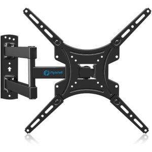 Full Motion TV Wall Mount Bracket Articulating Arms Swivels Tilts Extension for Most 26-55 Inch LED LCD Flat Curved Screen TVs, Max VESA 400x400mm up to 66lbs by Pipishell Full Motion TV Wall Mount Bracket Articulating Arms Swivels Tilts Extension for Most 26-55 Inch LED LCD Flat Curved Screen TVs, Max VESA 400x400mm up to 66lbs by Pipishell